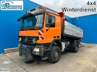 Mercedes-Benz Actros 1832 4X4, Grit spreader, Snow plough, Tipper