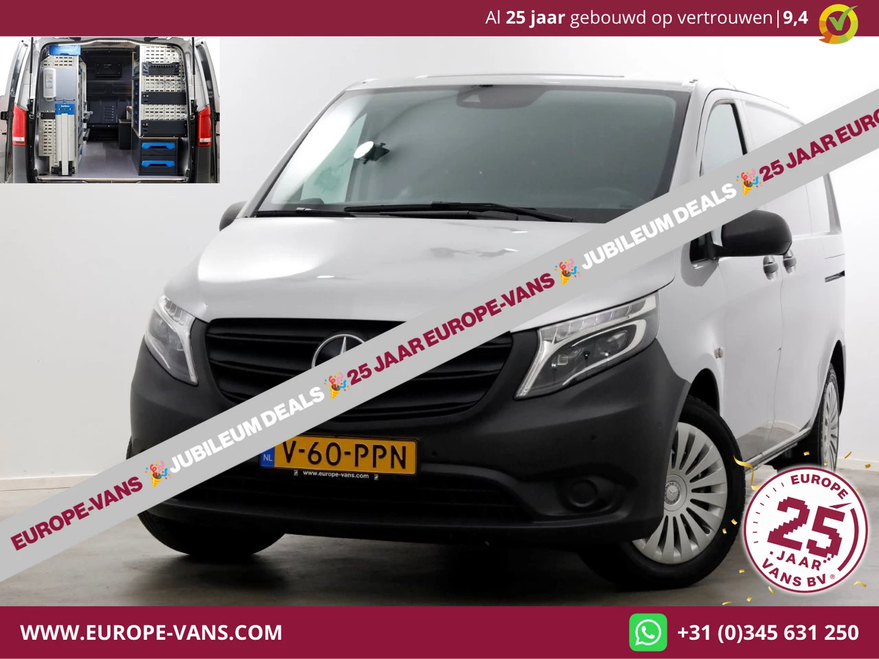 Mercedes-Benz Vito 2022 - 114 CDI 136pk Compact 9G Automaat 2x Schuifdeur/LED/Camera/Inrichting 09-2022 image 1