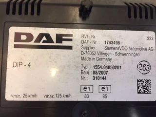 DAF N/A 2007 - 1743496 DASHBOARD CF85IV/XF105 imagen 2