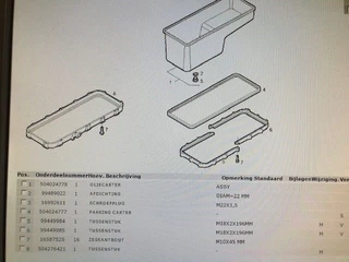 Iveco Stralis - 504024778-504276421 OLIECARTER+TUSSENSTUK CURSOR 13 immagine 3