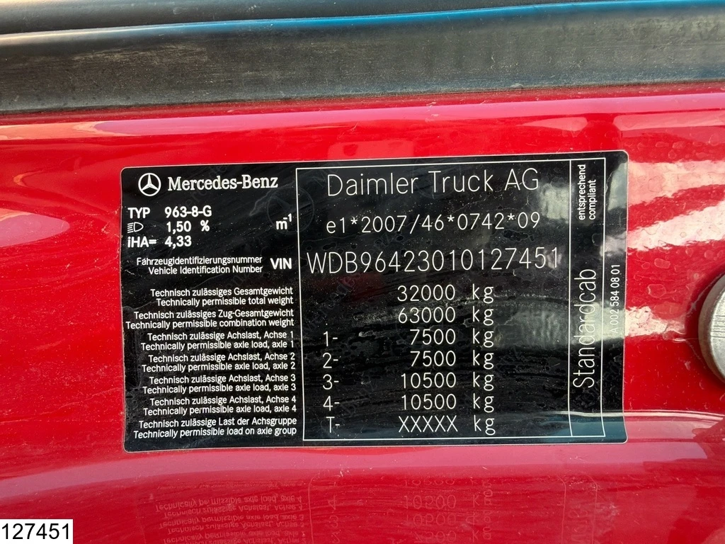 Mercedes-Benz 2017 - Arocs 3243 8x4, EURO 6, Steel suspension, Mayenne afbeelding 7