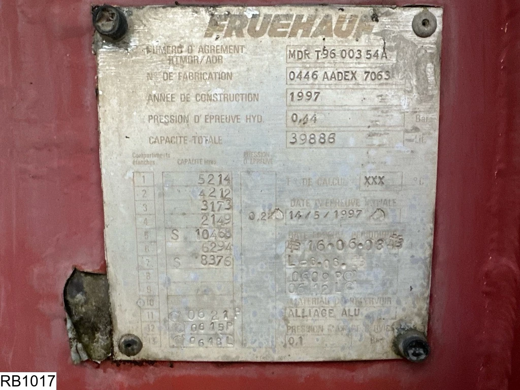 Fruehauf 1997 - Fuel 39886 Liter, 7 Compartments image 4
