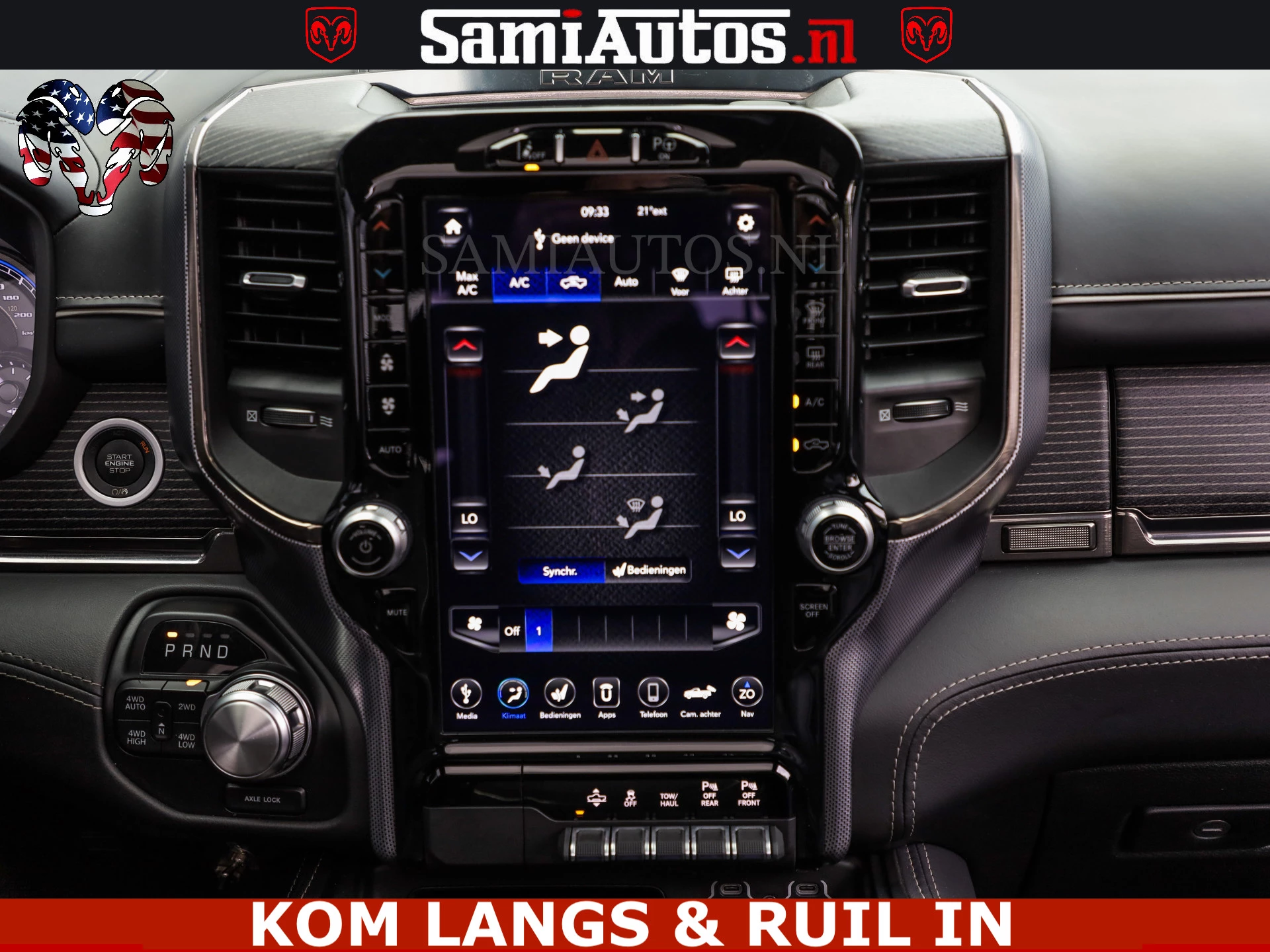 Dodge Ram Pick-Up 2021 - LIMITED | TRAINHORN | | HUD | UITLAATKLEP | LUCHTVERING | STRIPING | PANODAK | BOM VOL | BLAUW VOORRUIT | afbeelding 29
