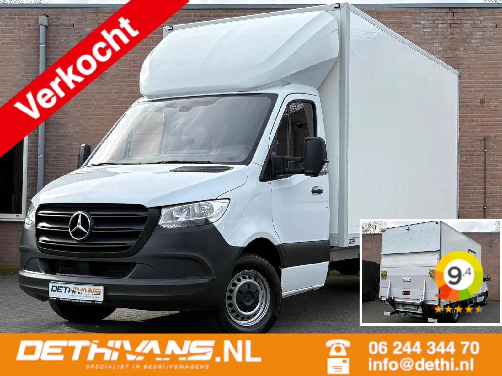 Mercedes-Benz Sprinter 2022 - 315CDI 150PK Aut. Bakwagen / Laadklep / Trekhaak 3.500KG afbeelding 1