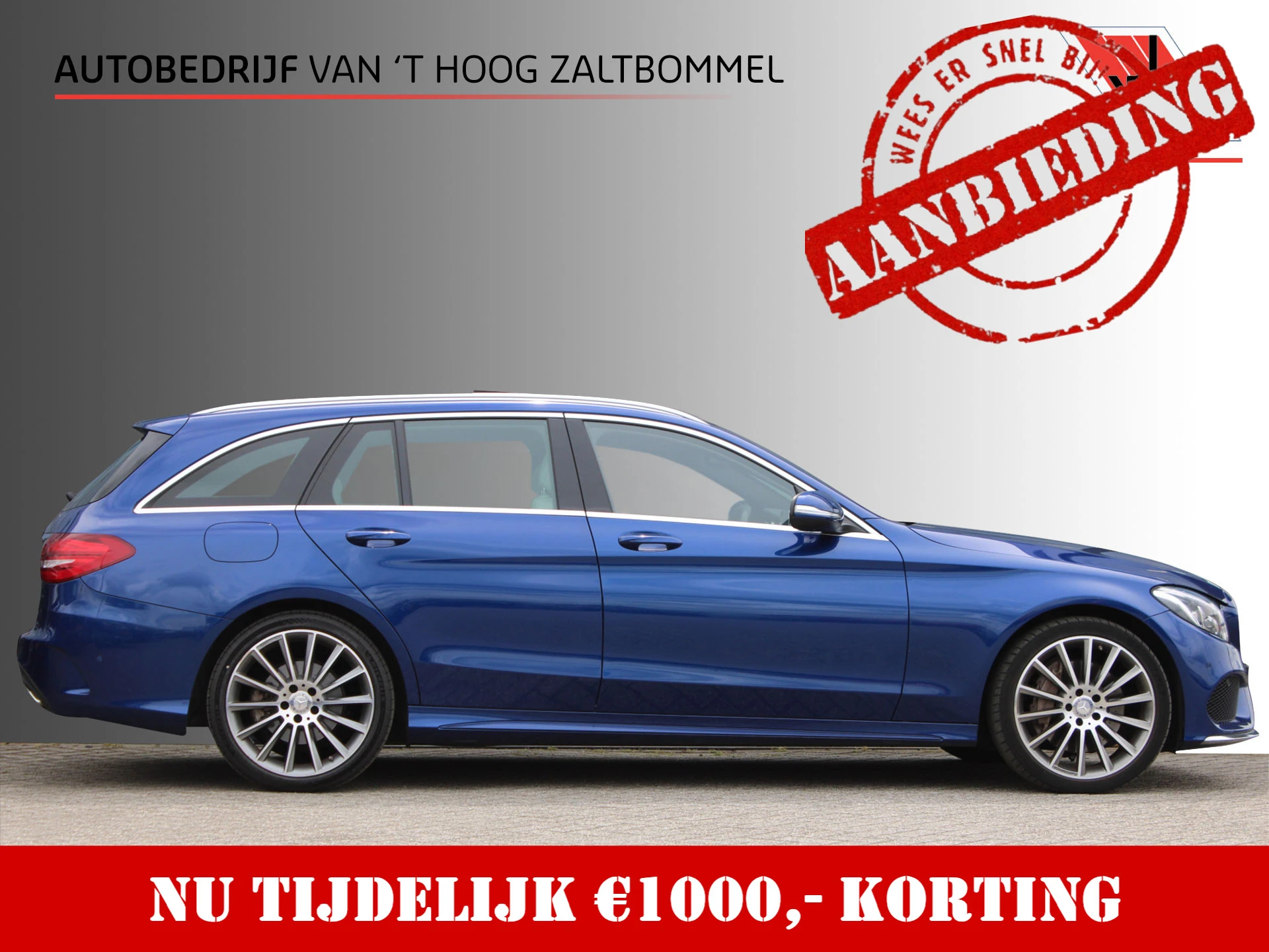 Mercedes-Benz C-Klasse 2015 - Estate 400 4MATIC AMG PANORAMADAK LUCHTVERING LEDER MEMORY HEAD-UP COMAND 19'' TREKHAAK afbeelding 1