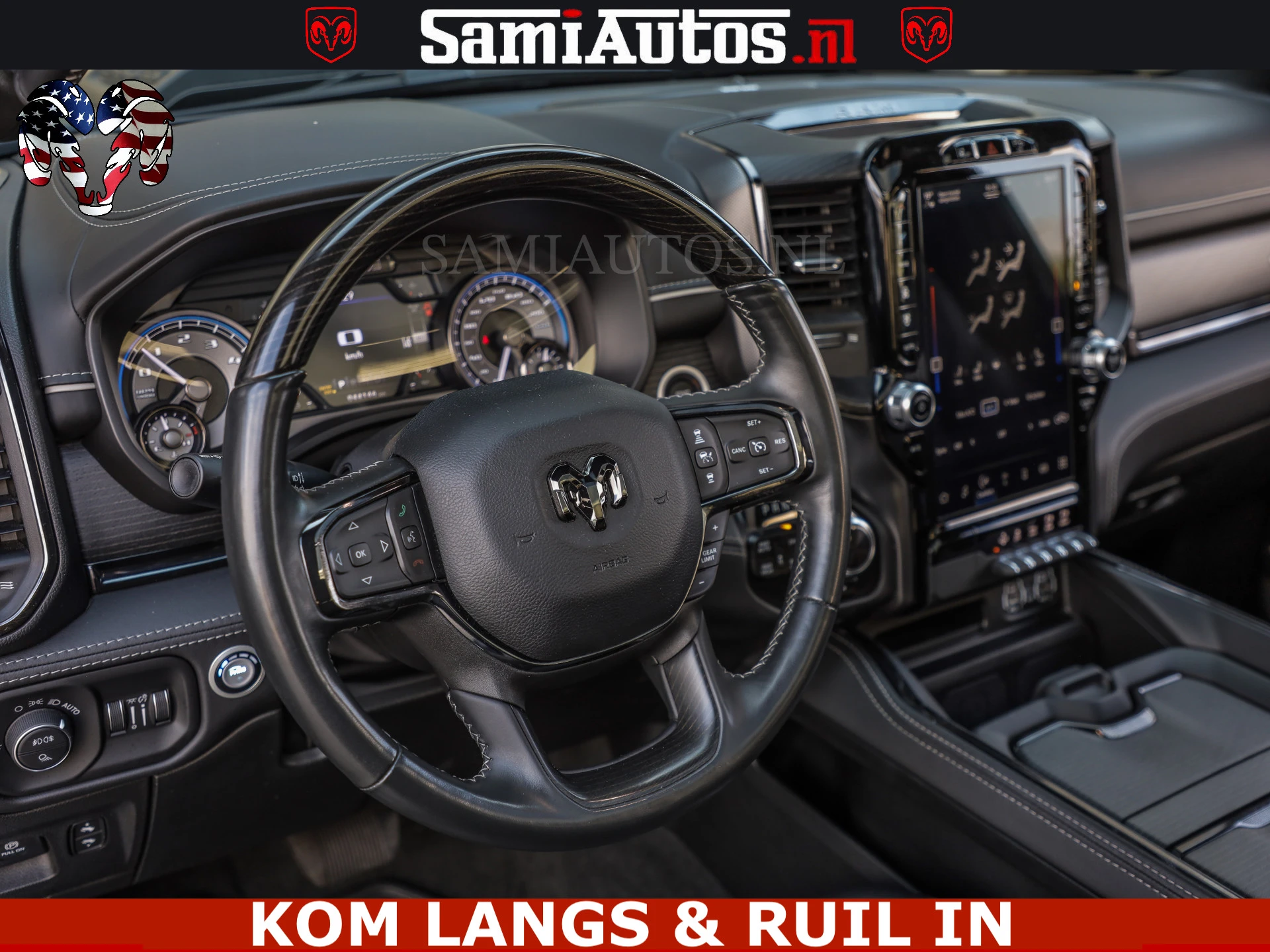 Dodge Ram Pick-Up 2023 - LIMITED NIGHT 5.7 V8 402PK | HUD | 4PL WHEELS | LUCHTVERING |OPEN UILAAT KLEP | BOM VOL | GRANITE CRYSTAL | DC | immagine 31