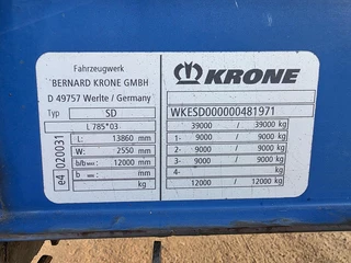 Krone SD|3 AXLE MEGA | LIFTABLE ROOF| SLIDING ROOF | COIL| BPW DISC.. 2010 - N/A obrazek 9