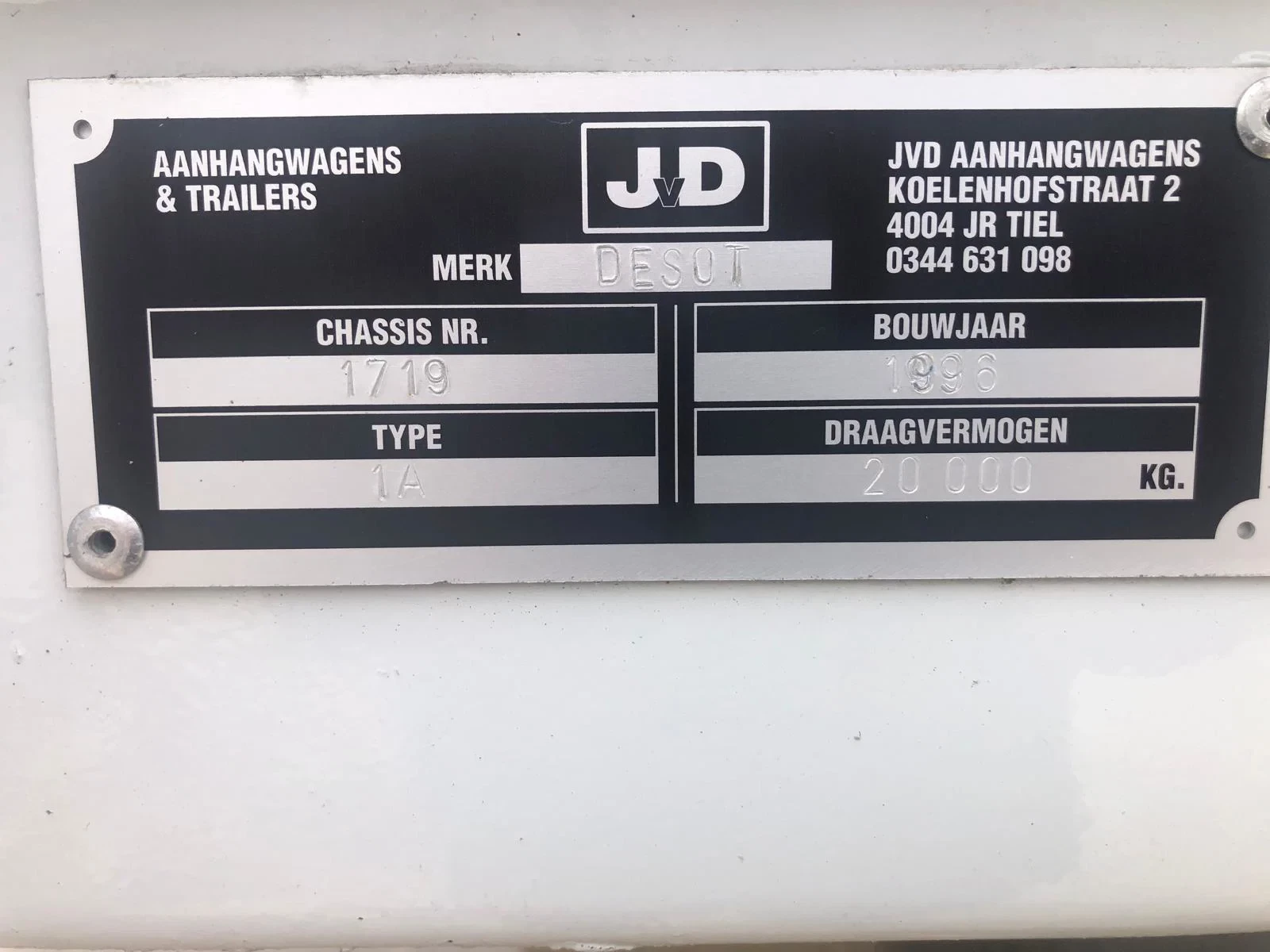 DESOT 1996 - 1 As Oplegger Schuifzeil / 2 As Vrachtwagen Aanhangwagen Schuifzeil, LLH-08-R Bild 5