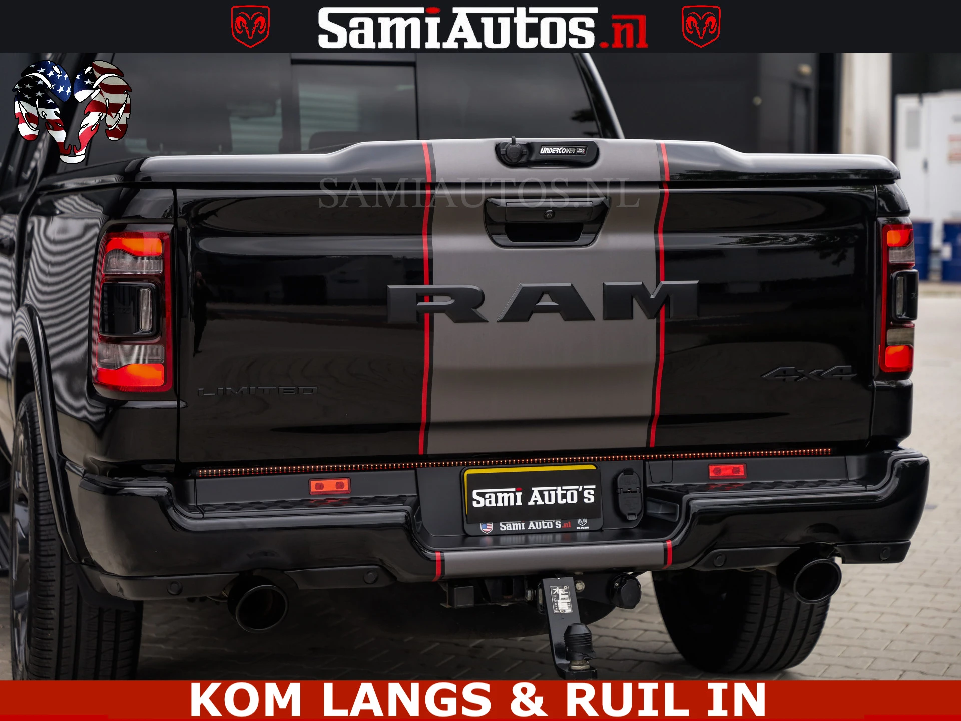 Dodge Ram Pick-Up 2021 - LIMITED | TRAINHORN | | HUD | UITLAATKLEP | LUCHTVERING | STRIPING | PANODAK | BOM VOL | BLAUW VOORRUIT | afbeelding 50