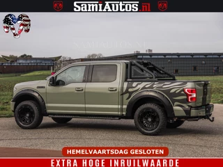 Ford F-150 2018 - 5.0 V8 4X4 | MAT OLIVE GREEN | BIJTELLING VRIJ | ZEER DIK | CAMERA | 3500KG | PANORAMA | LEDER | GO RHINO ROLLBAR | afbeelding 13