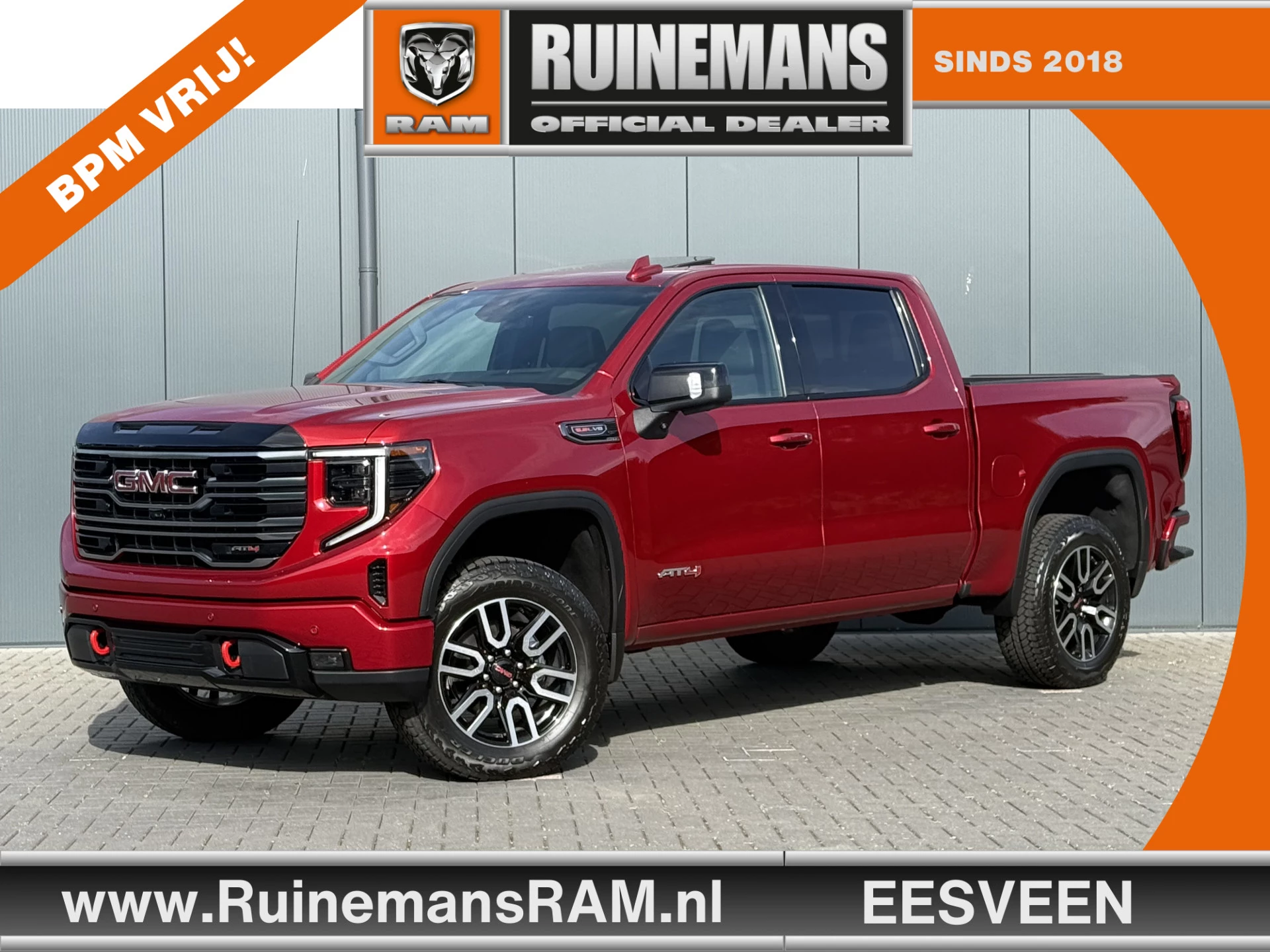 GMC Sierra 2024 - AT4 6.2L V8 420 PK / BPM VRIJ!! / INCL LPG / VIRTUAL COCKPIT / HEAD UP / 360 CAMERA / BOSE / LEDER / TREKHAAK / 3500 KG AHG Bild 1
