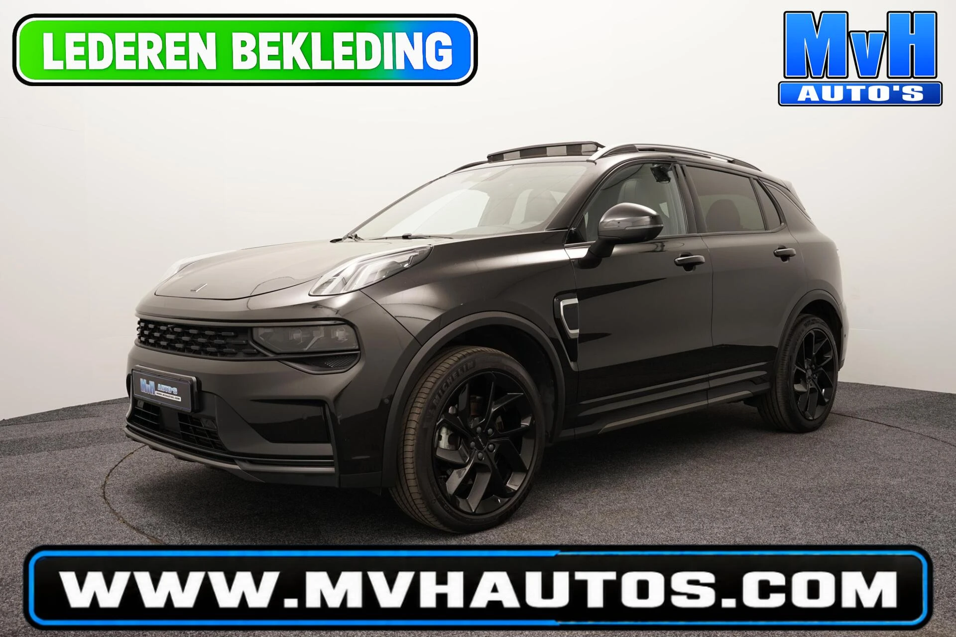 Lynk & Co 01 2023 - 1.5 PHEV|FULL BLACK XL|ZWARTE.HEMEL|LEER|PANO afbeelding 1