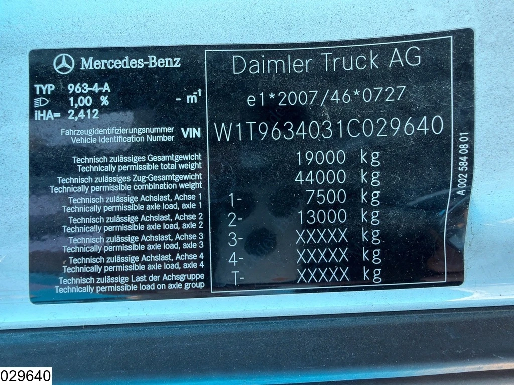 Mercedes-Benz Actros 2021 - 1845 EURO 6, Retarder Bild 7