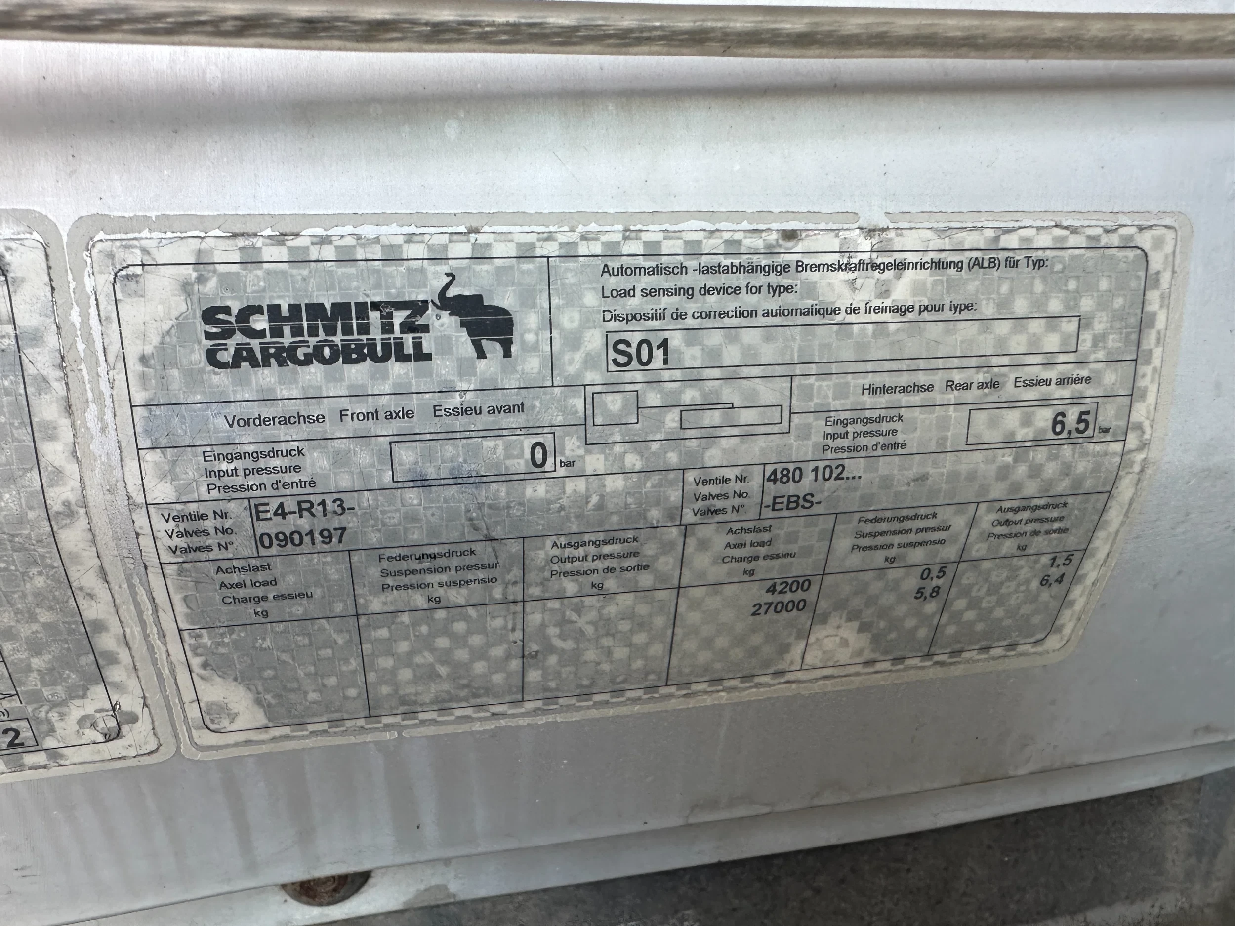 Schmitz Cargobull 2008 - Bordwände / SAF + Scheibebremsen / 2x Liftachse / galvanisiert / Innenhöhe: 2.80m / NL-Auflieger, 2x vorhanden afbeelding 33