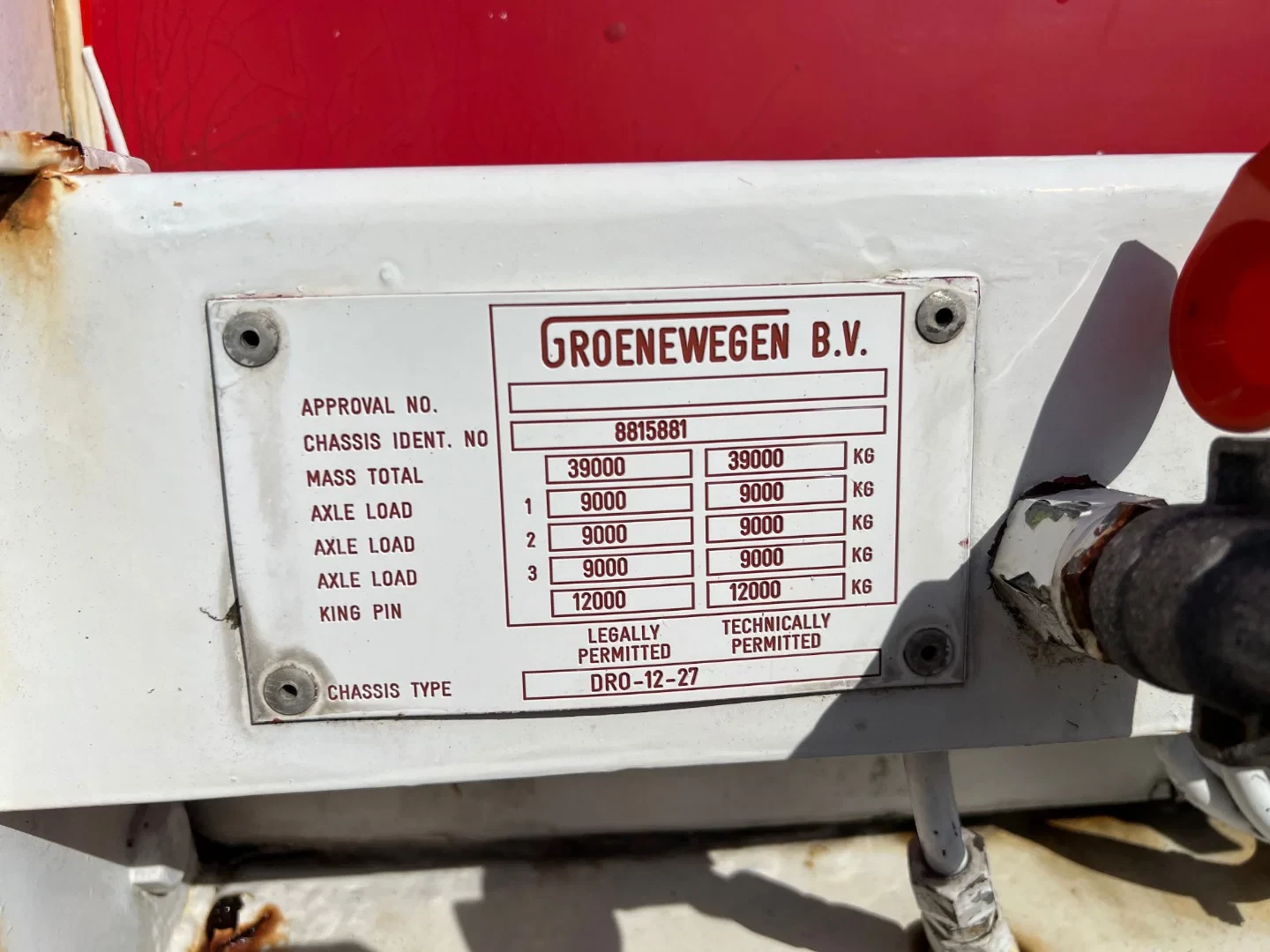 Groenewegen DRO 12 27 1994 - / 1x Lift Axle / BPW + Drum image 10