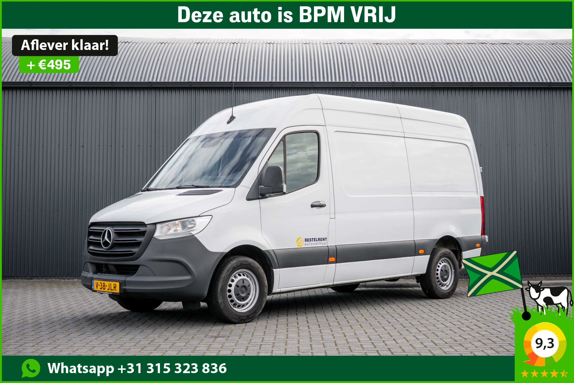 Mercedes-Benz Sprinter 2023 - **317 CDI L2H2 | Automaat | 3-Zits | Camera | Carplay | Mbux | Climatronic | Trekhaak** afbeelding 1
