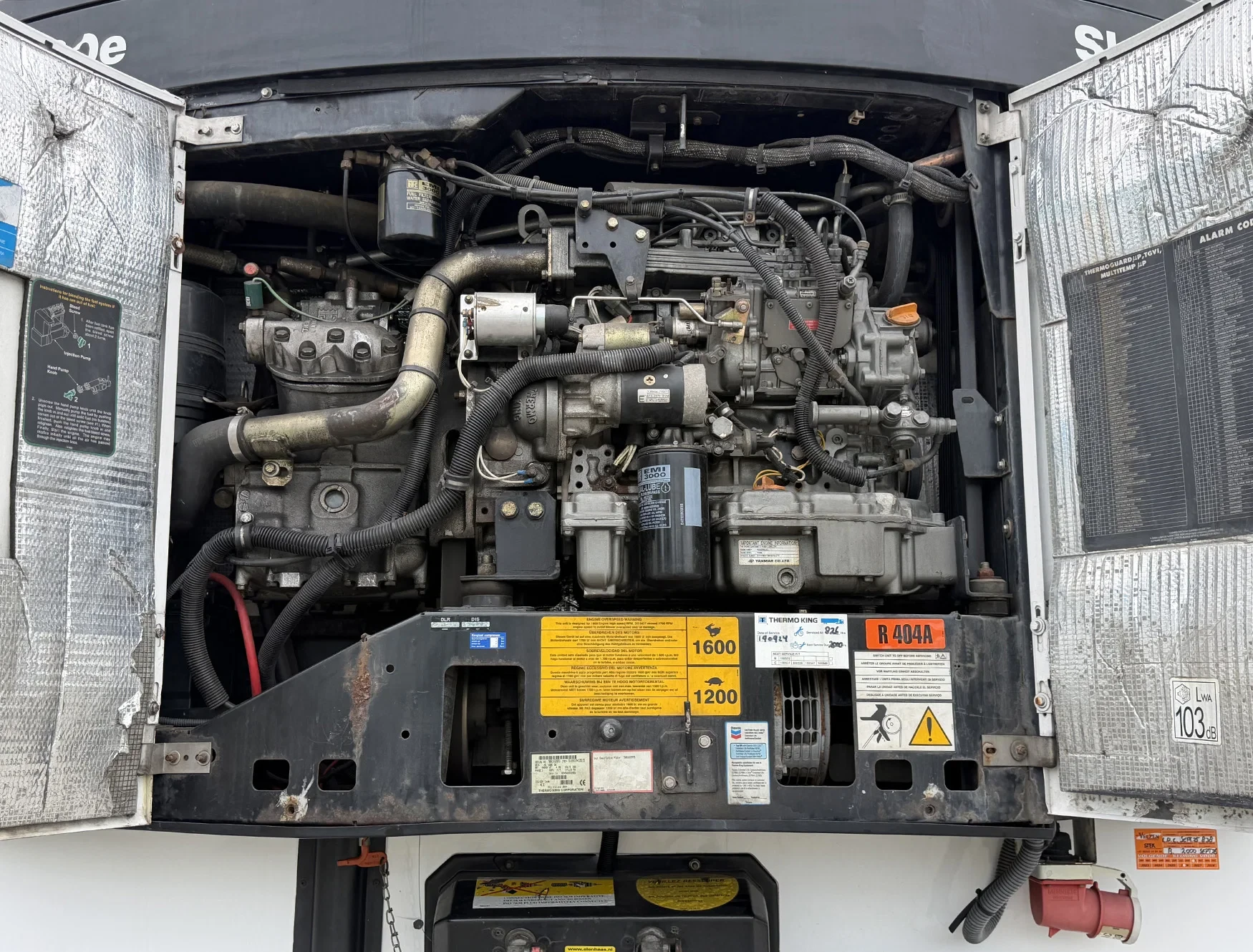 Samro 2005 - ISO BOX THERMO KING ONLY 846 ENGINE HOURS STEERING AXLE TAIL LIFT NL-TRAILER IN SUPER CONDITION afbeelding 9