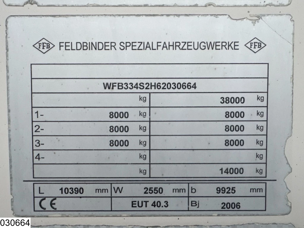 Feldbinder 2006 - Silo 40.000 Liter, 3 Comp obrázek 4
