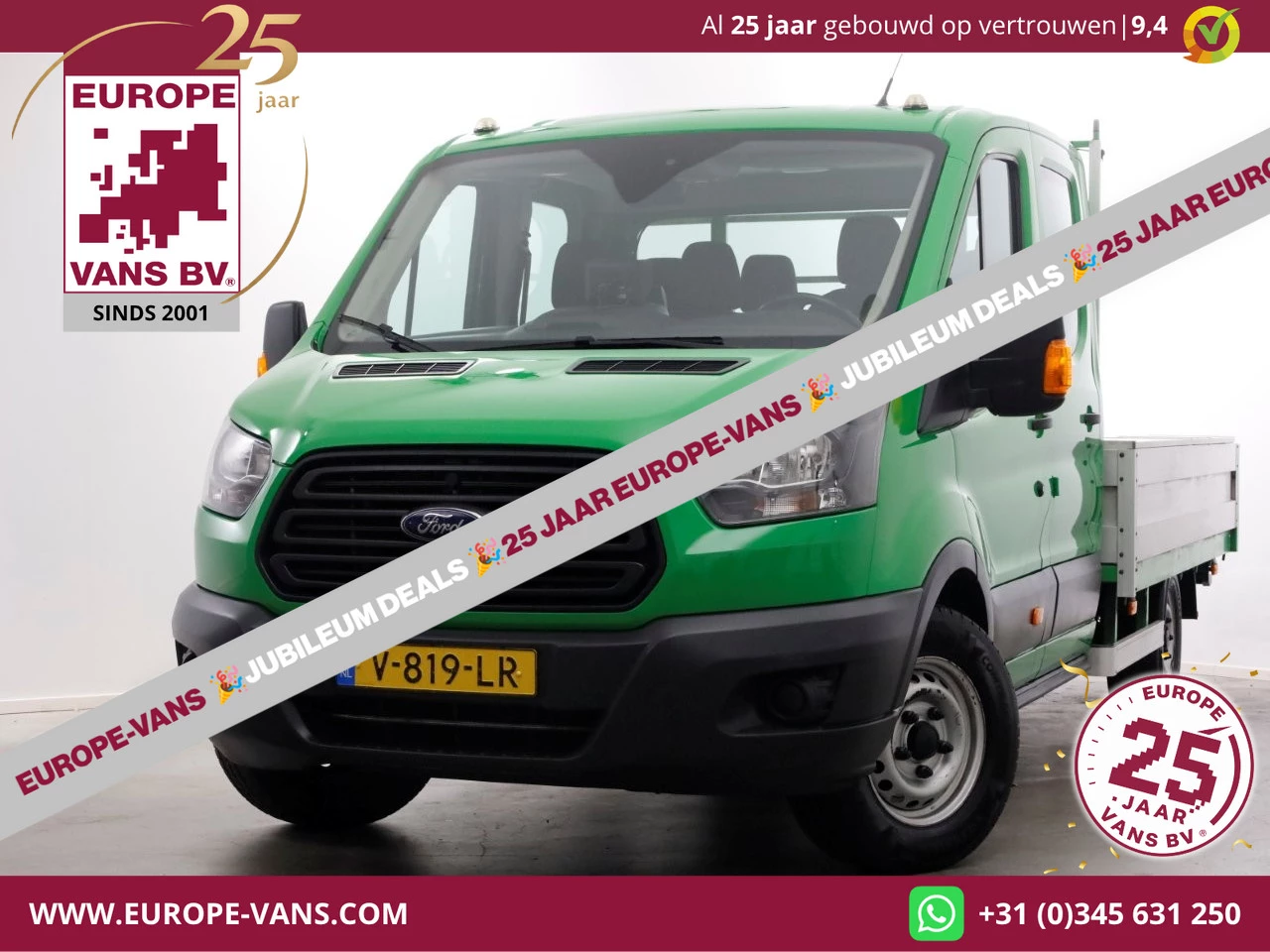 Ford Transit 2018 - 350 2.0 TDCI 130pk E6 RWD D.C. Open Laadbak Trekhaak 2800kg 02-2018 imagem 1