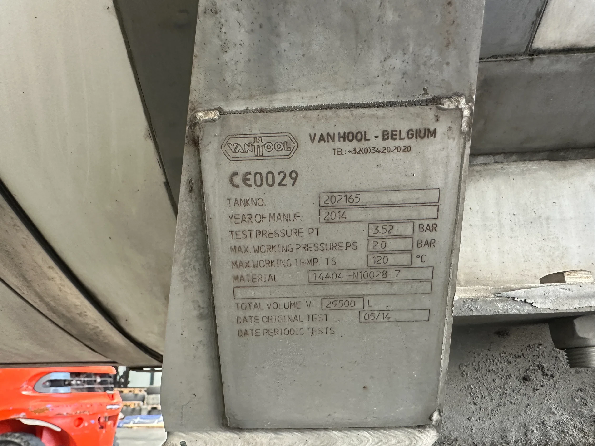 Van Hool 2014 - FOOD / LEBENSMITTEL / empty weight: 5.860kg / 29.500L / 1-comp.+ 1 baffel / discbrakes / NL / APK: 05/2027 afbeelding 45