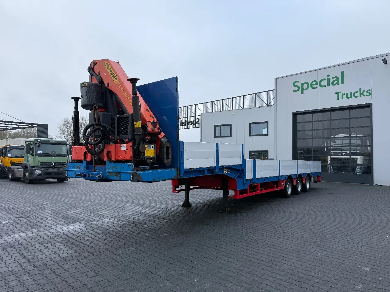 Faymonville 2008 - TL3081 + Palfinger PK34002-SH D Semi lowloader / dieplader / tieflader afbeelding 3