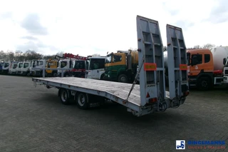 King 2-axle platform drawbar trailer 14t + ramps 2004 zdjęcie 3 miniatura