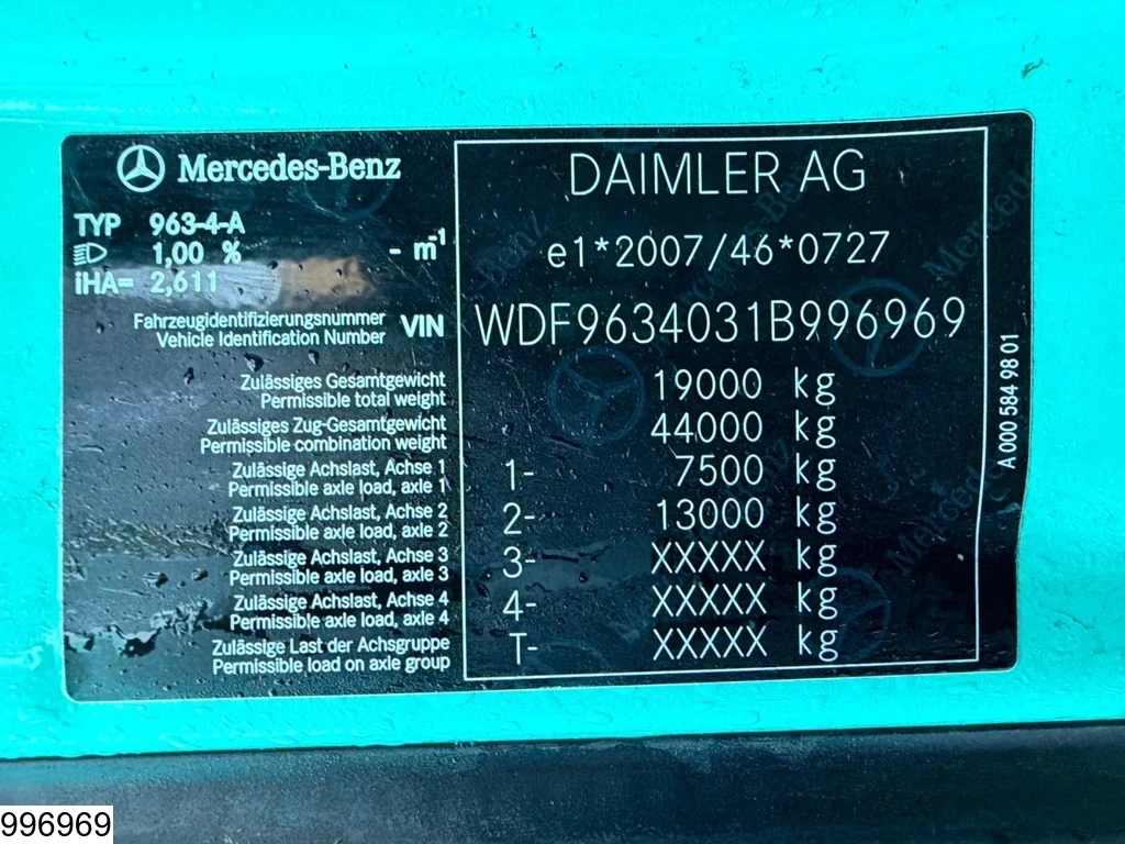 Mercedes-Benz Actros 2018 - 1848 EURO 6, Retarder, Standairco, PTO imagen 7