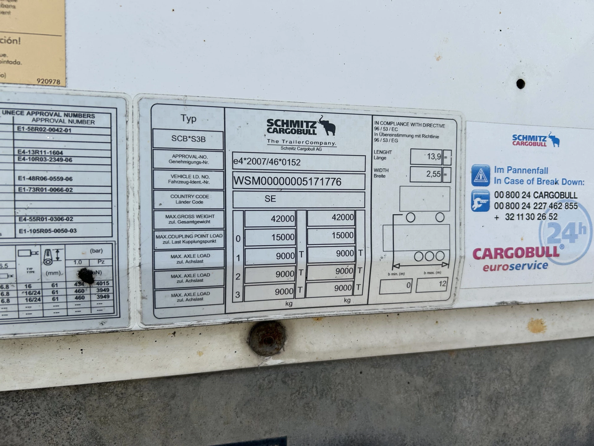 Schmitz Cargobull SCB S3B 2017 - / Roof - Dach - Dak Schade Bild 15