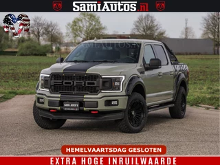 Ford F-150 2018 - 5.0 V8 4X4 | MAT OLIVE GREEN | BIJTELLING VRIJ | ZEER DIK | CAMERA | 3500KG | PANORAMA | LEDER | GO RHINO ROLLBAR | afbeelding 45