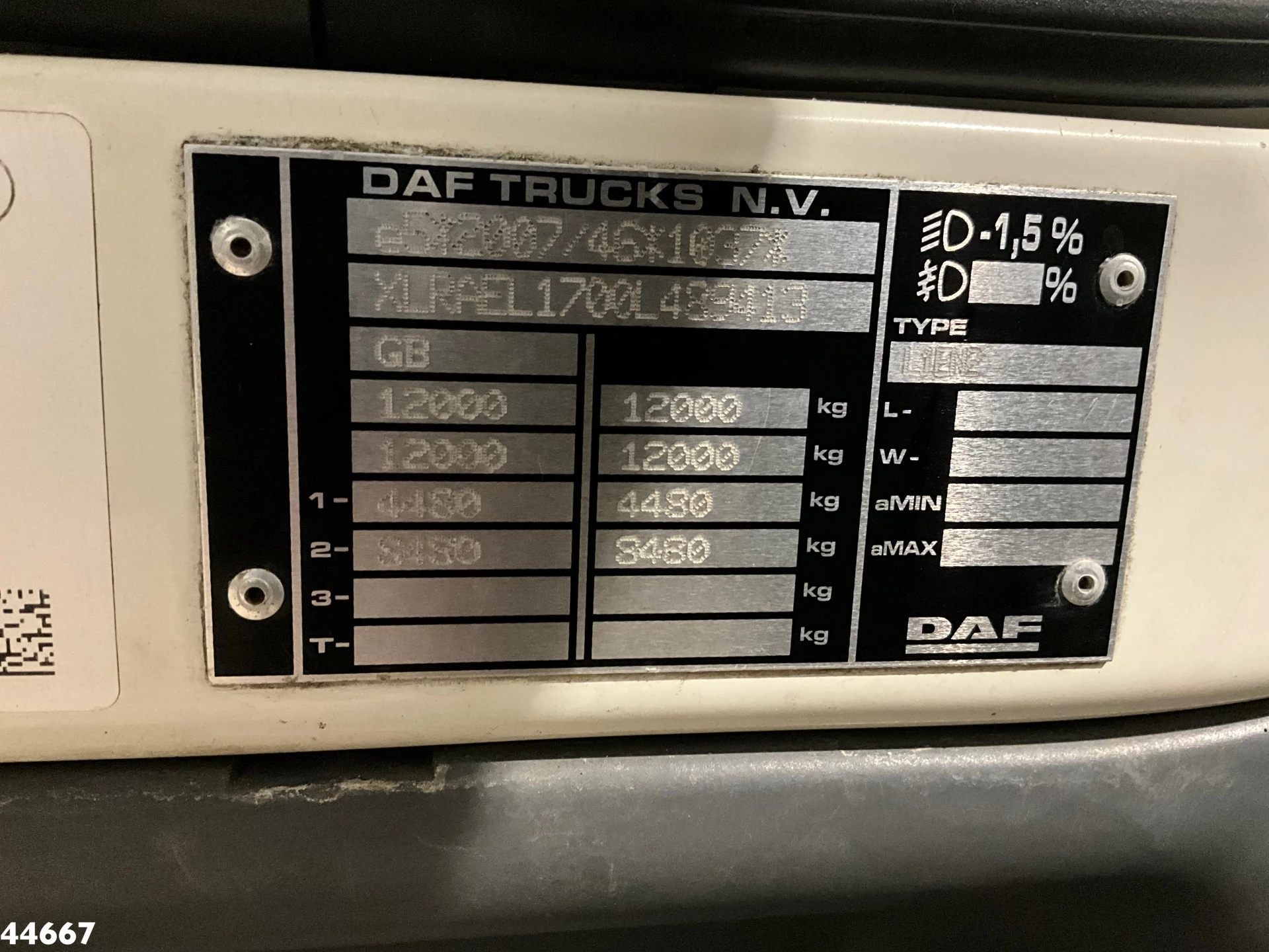 DAF FA LF 230 Euro 6 RHD Terberg 8m³ Just 67.505 Km! 2020 image 18