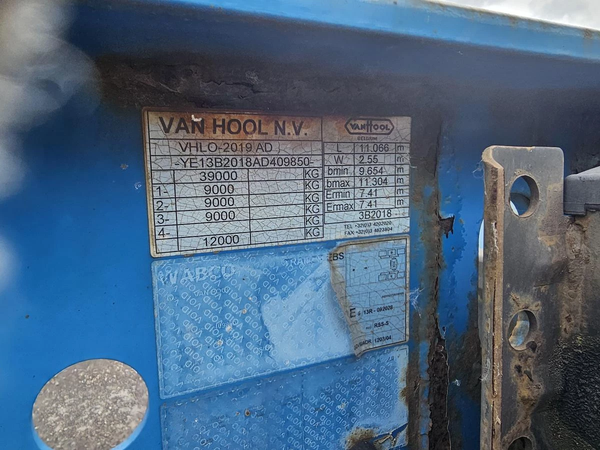 Van Hool 3B2018- 40 FOOT 2 X 20 FOOT CONTAINER CHASSIS, MB DISC. TUV APK 07-11-2026 2007 obrázek 10