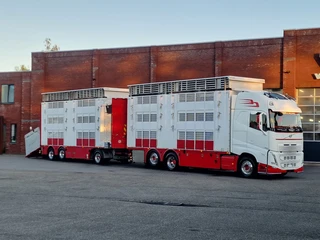 Volvo FH 2022 - 13.500 XL 6x2 - Pezzaioli livestock 3 deck + Trailer - Water & Ventilation - 53.7 + 52.2M2 - Like new image 2 thumbnail