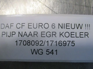 DAF - CF 1708092/1716975 PIJP NAAR EGR KOELER EURO 6 NIEUW!!! obrázek 3 náhled
