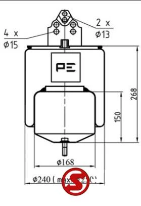 Volvo N/A - Pneumatische vering balg achteraan rechts bild 1