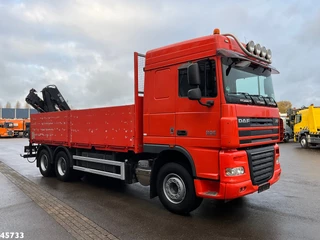 DAF FAT 105 XF 460 6x4 Manual Full Steel Hiab 16 Tonmeter laadkraan 2007 - N/A image 6