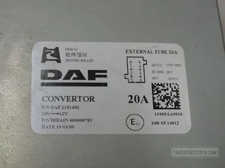 DAF N/A - 2151452 Omvormer 24v-12v 20A DAF obrazek 2