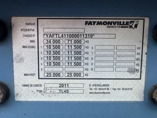 Faymonville N/A 2011 - TL4S 2,8M EXTENDABLE + HYDRAULIC RAMPS 3 AXLE STEERING obrazek 15