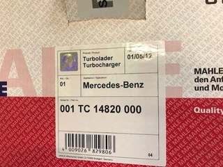 Mercedes-Benz N/A 2004 - A 9040962799 TURBO OM904 2004--> (NEW) MAHLE 001TC14820000 obrazek 5
