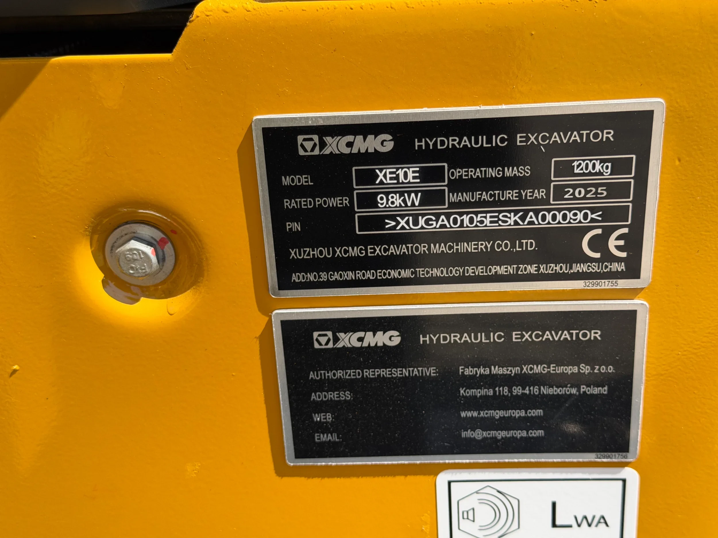 XCMG 2026 - XE10e Rupsgraafmachine Snelwissel + Joysticks & Bakkenset KUBOTA MOTOR afbeelding 15