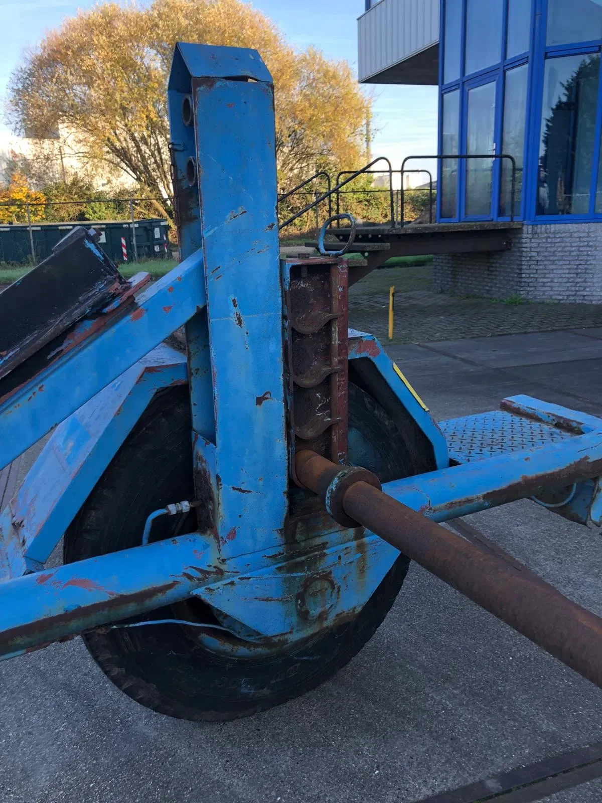 Vernooy - MD400 Enkel as Haspelwagen Licht Blauw - 120 cm Breed - Hydraulische Pomp obrázek 6