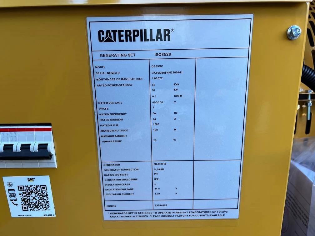 Cat 2022 - DE 65 GC 65KVA (UNUSED) Bild 8