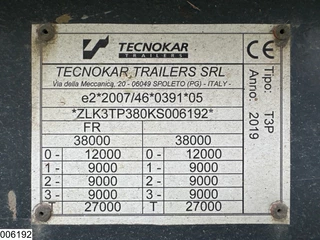 Tecnokar N/A 2019 - kipper Lift axle imagem 4