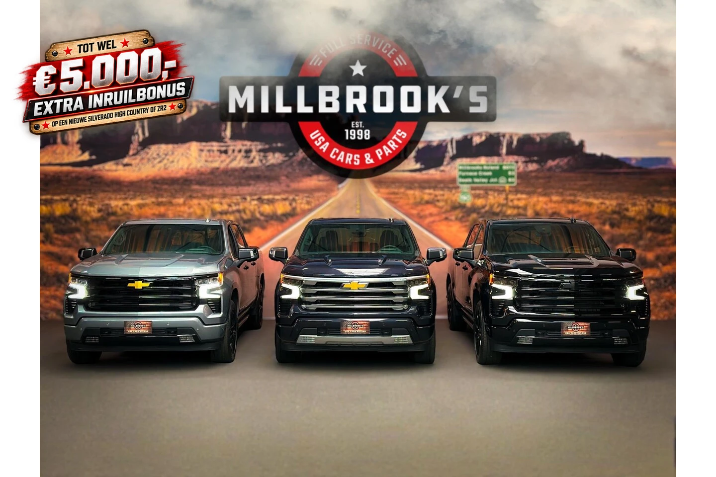 Chevrolet Silverado 2024 - USA High Country 6.2 V8 420 PK, afbeelding 1