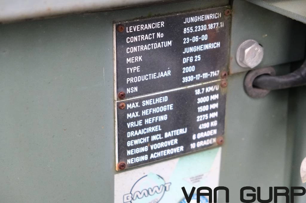 Jungheinrich 2000 - DFG 25 | MARGE | forklift heftruck gabelstapler afbeelding 13