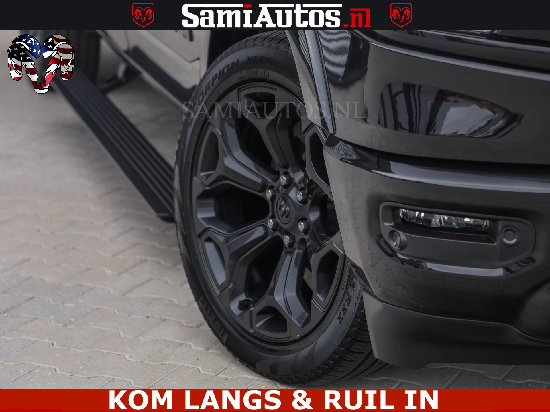 Dodge Ram Pick-Up 2021 - LIMITED | TRAINHORN | | HUD | UITLAATKLEP | LUCHTVERING | STRIPING | PANODAK | BOM VOL | BLAUW VOORRUIT | afbeelding 16