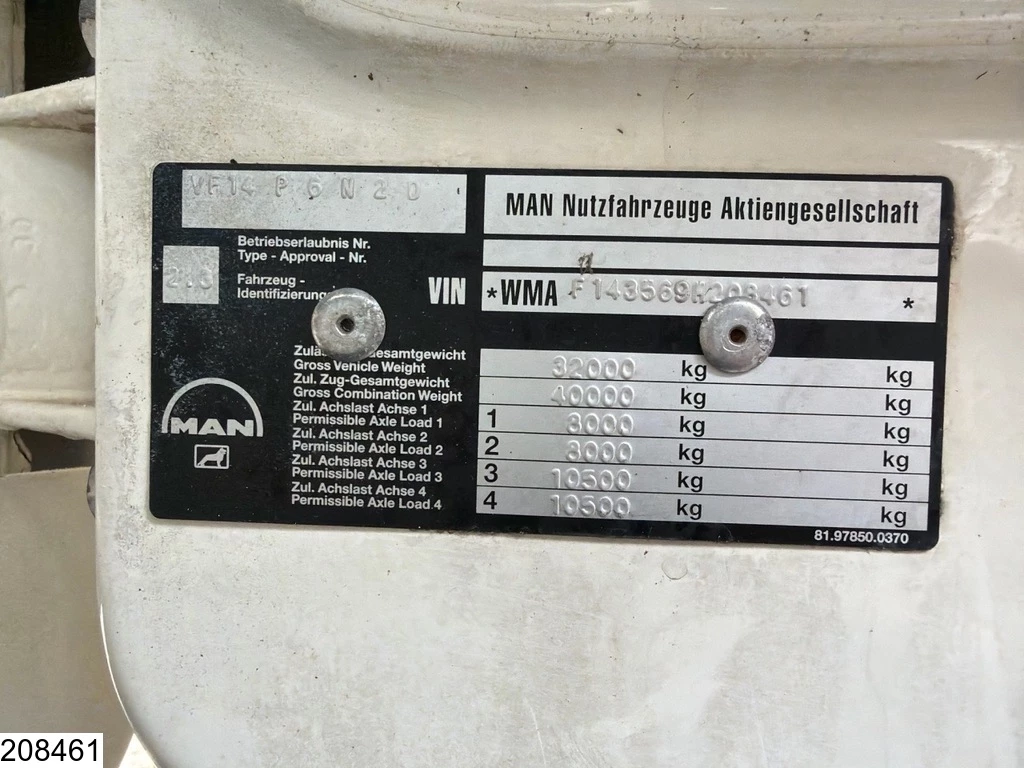 MAN 1996 - 41 372 8x4, Manual, HIAB, Remote, Bladvering immagine 12