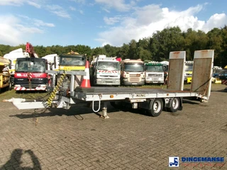 King 2-axle platform drawbar trailer 14t + ramps 2003 na sprzedaż