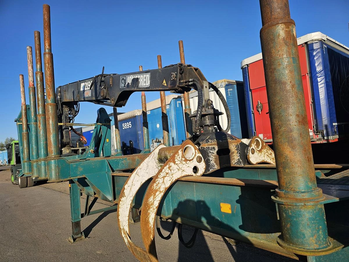 LEONET TB 18 - WOOD TRAILER WITH CRANE - BPW DRUM STEEL SUSPENSION. 1992 image 34