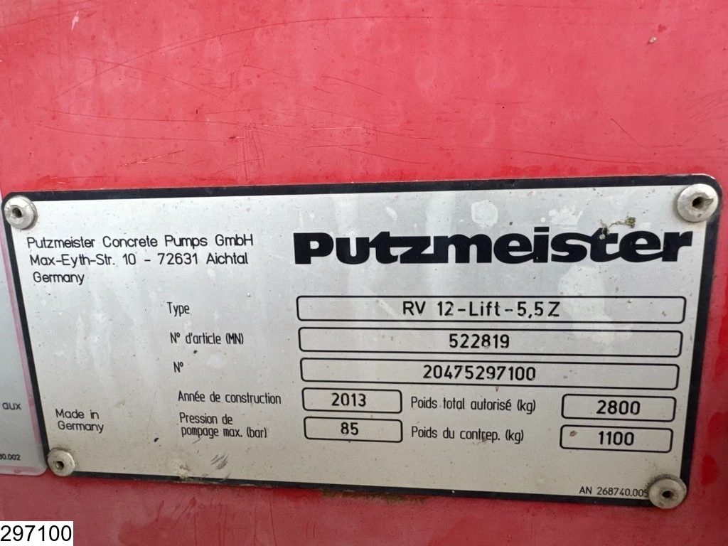 Putzmeister 2013 - RV 12 Lift 5.5 Z afbeelding 7