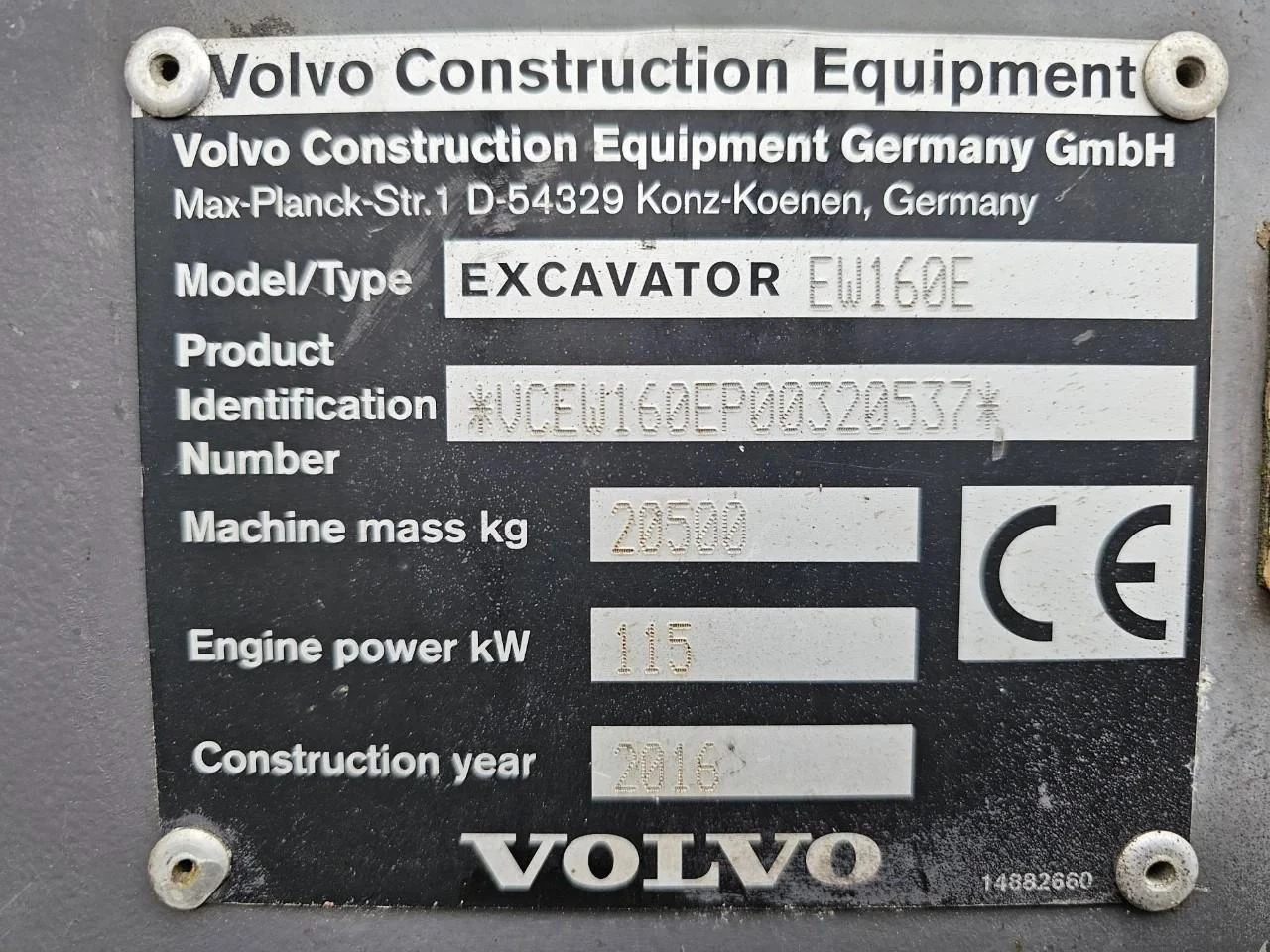 Volvo EW160E 2016 obrázek 29